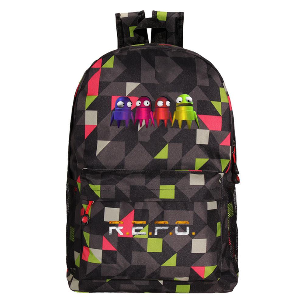 Repo Student Pattern Backpack Breathable Outdoor Use Schoolbag Gift Fashion