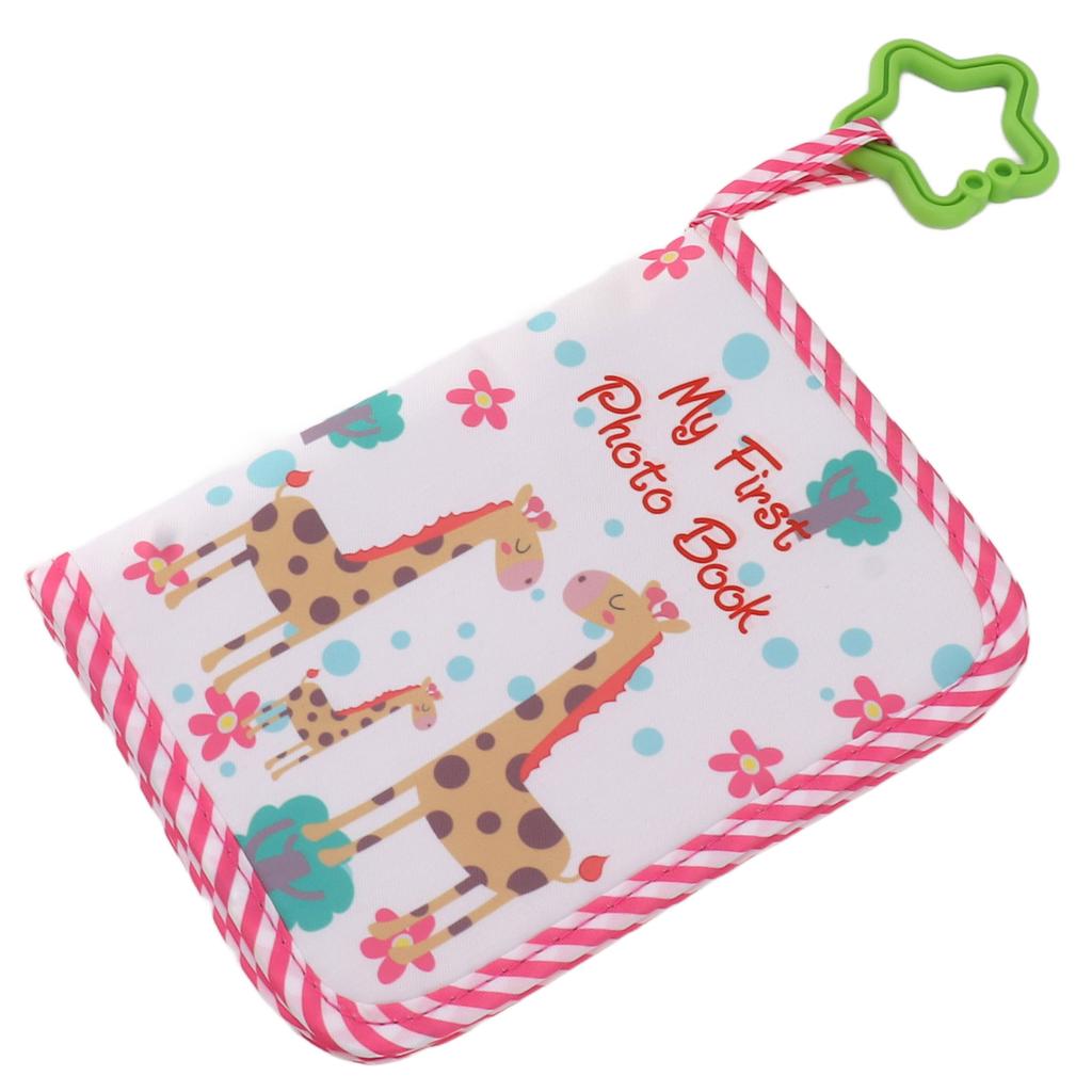 First Year Photo Book Soft Fabric Cartoon Style Bright Colors Toddler Photo Album for Home Decoration Memory