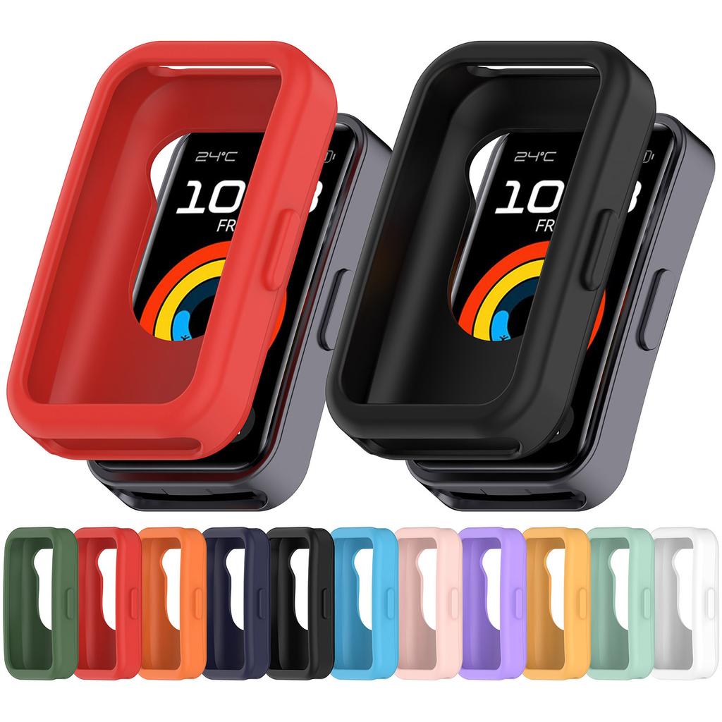 For Huawei Band 9/Band 8 Watch Case Soft Silicone Hollow Watch Frame Cover