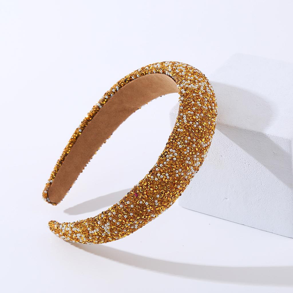 Luxury Sponge European American Style Girls' Daily Party Fashion Glitter Crystal Rhinestone Headband Hair Accessory Fine Women's