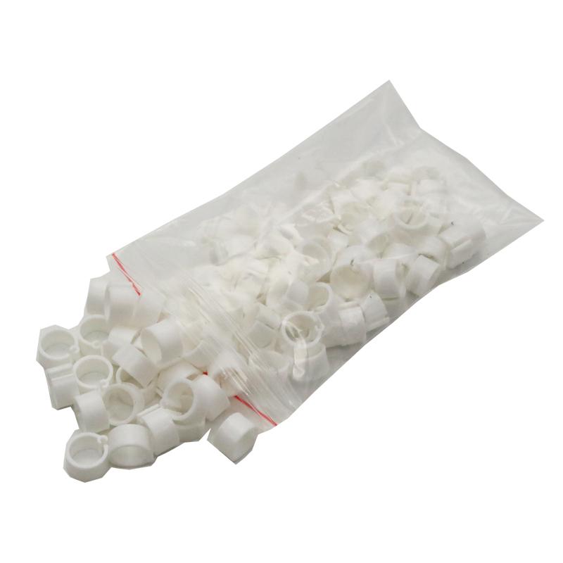 100 Peças 8mm Diâmetro Interno 7mm Altura Anéis de Pé de Pássaro 10 Cores Sem Texto Anel de Identificação de Papagaio Pombo Transportadores de Pássaros