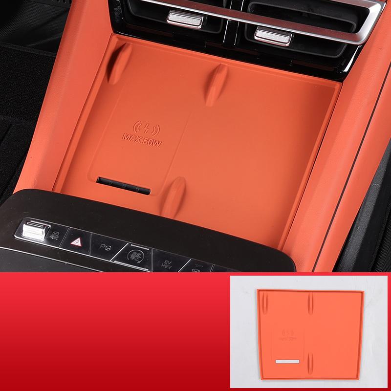 Car Decoration Central Control StorageBox Pad For BYD Sealion 8 Atto 8 Tang L Wireless Charging Silicone Pad Anti Slip