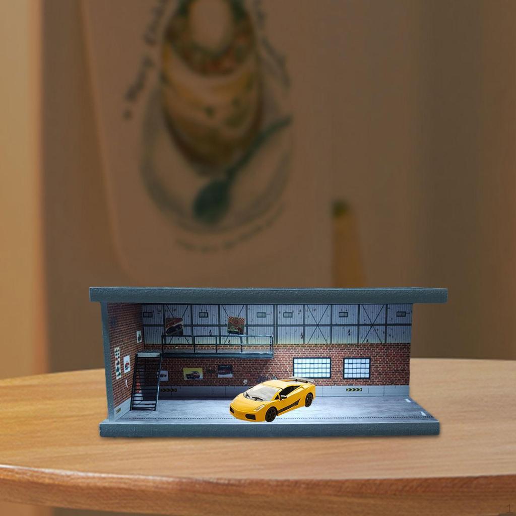 1/64 Dioramă Vitrină Auto Model Aliaj Suport Jucărie Garaj Diecast