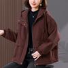 Women's Plus Size Pure Cotton Fleece-Lined Parka Jacket - Short, Thickened, Casual Style for Autumn/Winter 2024