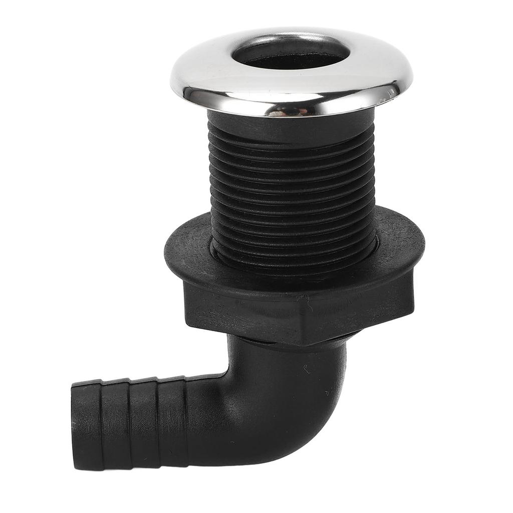 3 4in Thru Hull Fitting Nylon Leakproof High Toughness Thru Hull Hose Connection for Boat Marine 90 Degree Elbow