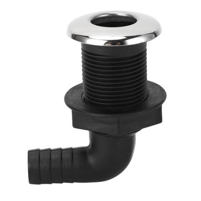 Accesorio pasacascos de 3 4 pulgadas de nailon a prueba de fugas de alta tenacidad Conexión de manguera pasacascos para barco marino Codo de 90 grados