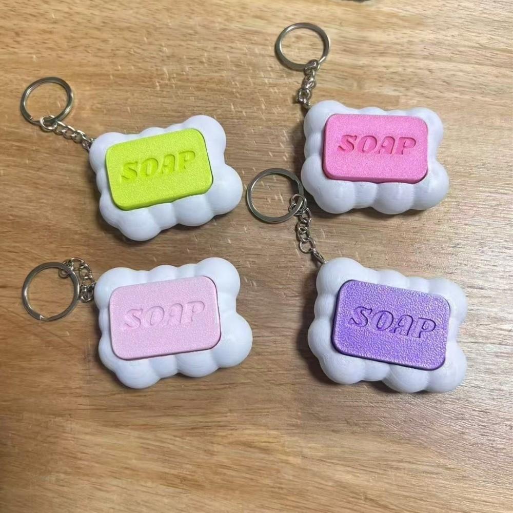 Press-Type Calming Keychain Keys Stress Relief Keyboard Clicker Key Chain Decompression Gift