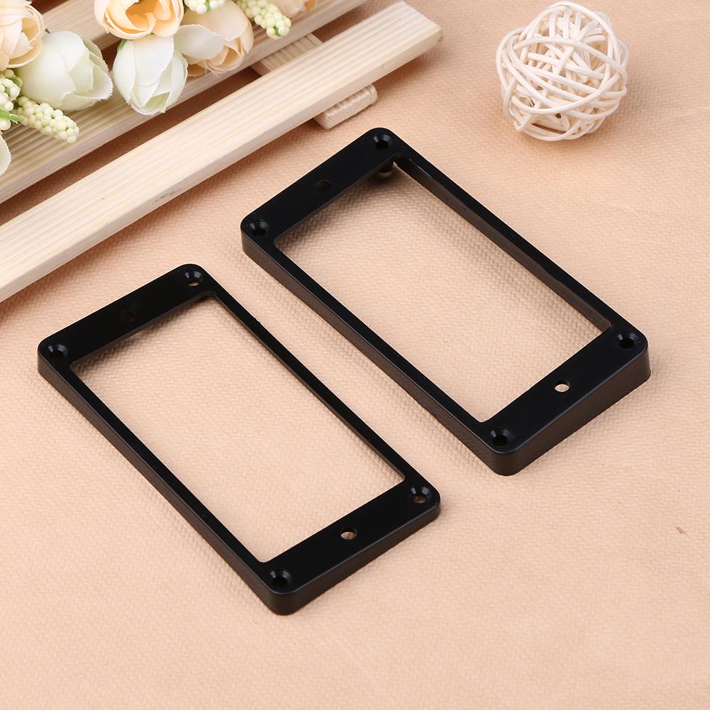 2pcs Curved Neck & Bridge Pickup Frames Set Bridge Neck Pickups Cover Frame Humbucker Pickups Frame for LP Electric Guitar
