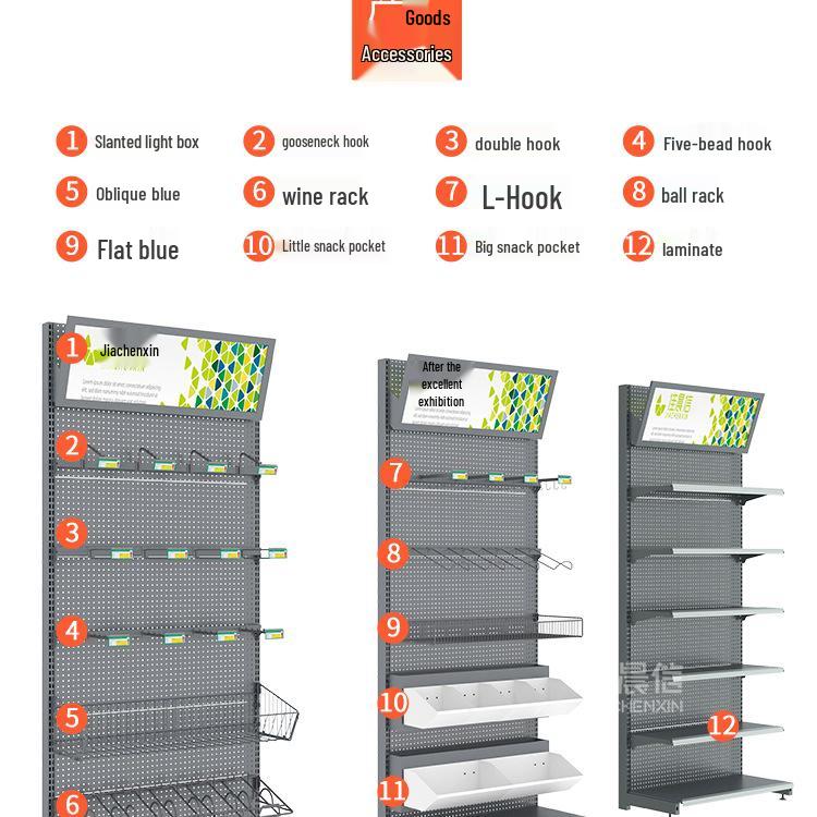 Multi-Layer Snack Display Rack: Wall-Mounted & Island Options for Supermarkets