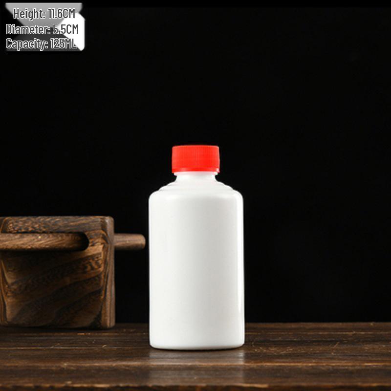 Imitation Ceramic Maotai 500ml Baijiu Bottle for Homebrew Liquor, Sealed with Lid, Wedding Wine Bottle.