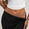 Summer New Minimalist Body Chain - Light Luxury Glass Diamond Inlay, Women's Elegant Temperament Full of Multifunctional Waist Chain
