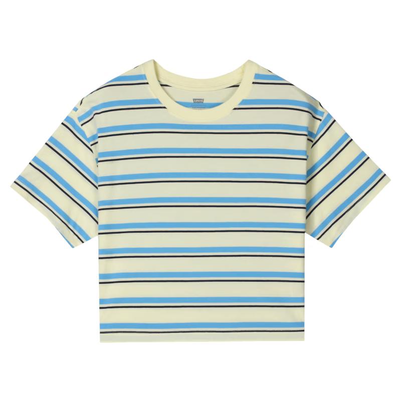 Levi's Women's American Retro Striped Knitted Short Sleeve T-shirt