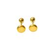 Chic Titanium Steel Stud Earrings for Women - Non-Fading, Screw-Back, Round Pearl & Letter Design