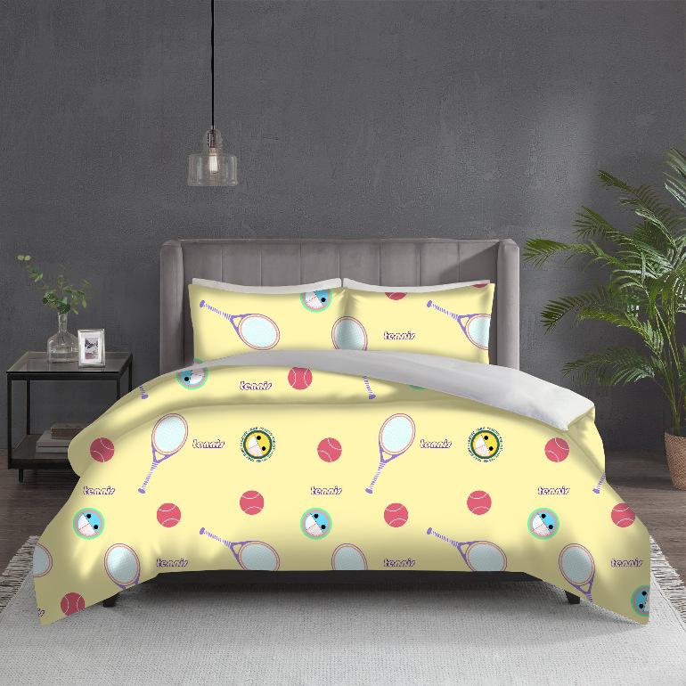 3D Digital Printing Sports Football Three-Piece Set, Printed Bedding