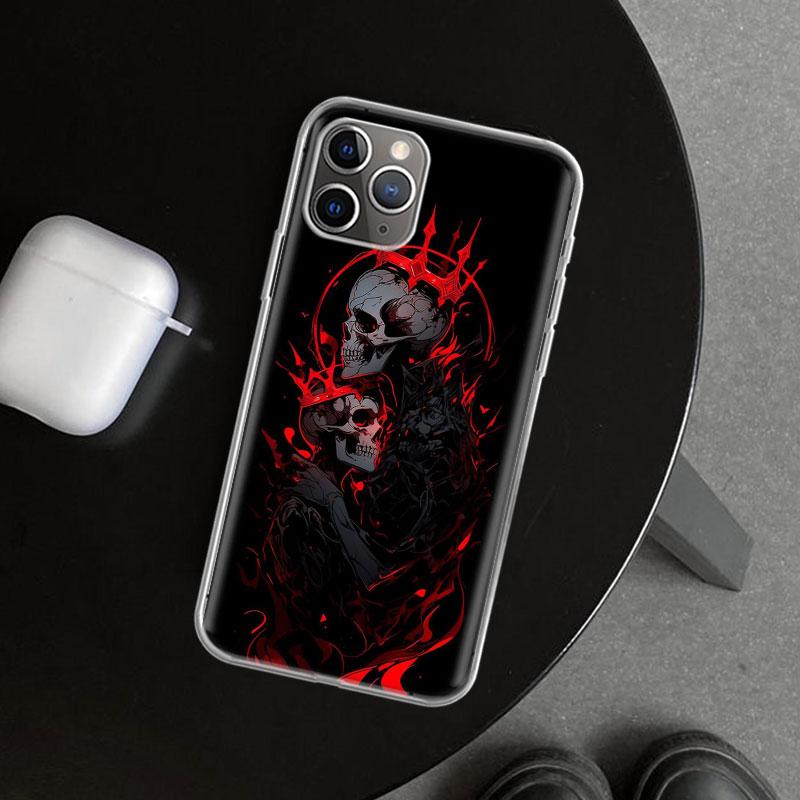 Anatomy Skeleton Heart Lovey Kiss Phone Case Cover for iPhone 11 12 13 Mini 14 15 Plus 16 Pro Max 17 Air 7 8 + SE Art Customized
