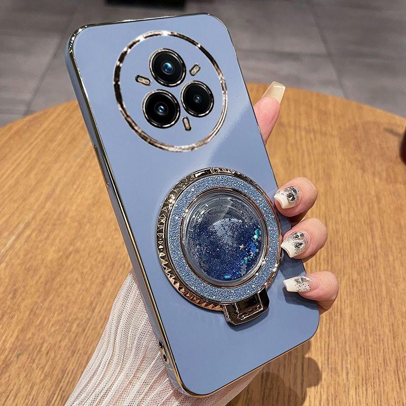 For Realme 14 Pro Fashionable Galvanized Phone Case for Realme 14 13 Pro Plus 12 11 Plus C67 C65 4G 5G Quicksand Bracket Shell