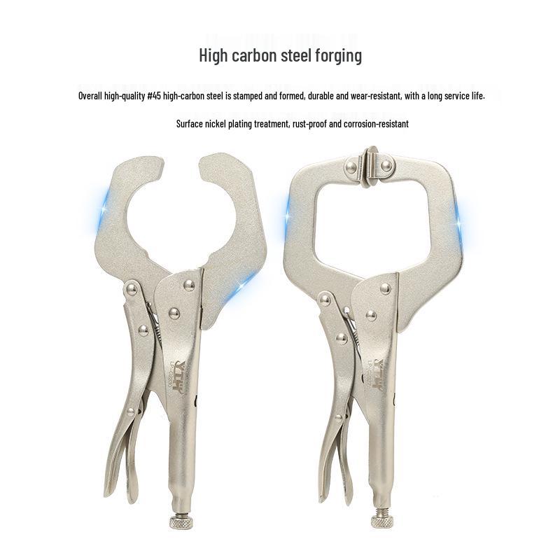 C-Type Large-Mouth Multifunctional Clamping Pliers Tool for Woodworking and Steel Pipe Fixing