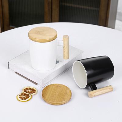 Tazza da caffè in ceramica a mosaico semplice bianco e nero, tazza per acqua, tazza per latte, grande capacità