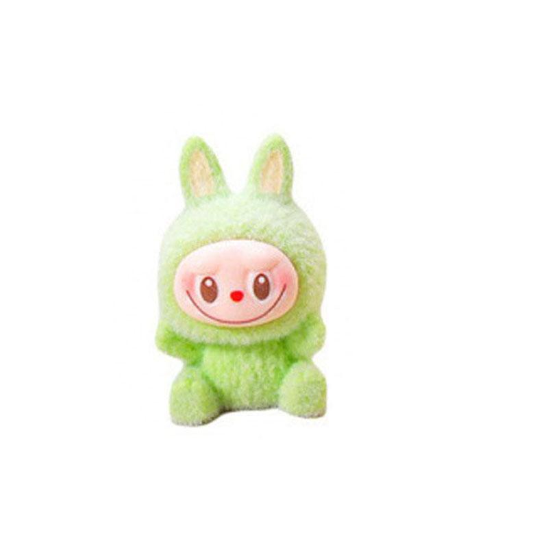 Mote Ny LABUBU Bilpynt DIY Sittende Bilpynt Flokkingsmateriale
