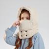 Children's Hat Winter Boys Girls Outdoor Velvet Warm-Keeping Bomber Hat Mask Scarf All-In-One Hat