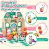 Wooden Pet Vet Hospital Play Sets with Carrying Bag Doctor Kit for Toddlers Pretend Play Animal Toy Gift for Kids Boys Girls