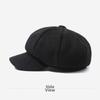 Solid Color Baker Cap Adjustable Strap Octagonal Cap Classic Painter Cap  Autumn Winter