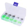 200 pcs Non Slip Luminous Beads Fishing Hooks with Plastic Storage Box for Saltwater Freshwater Kit