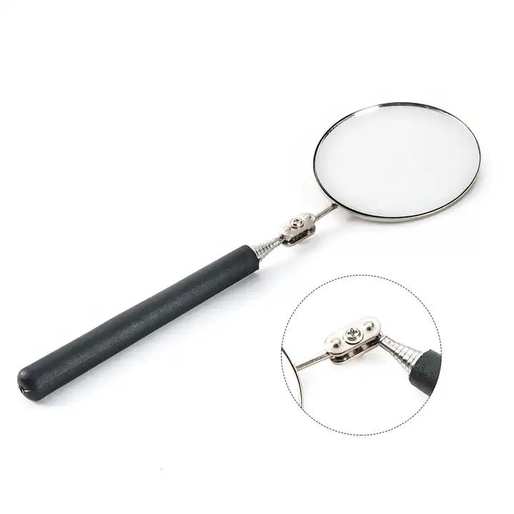 360° Inspection Mirror LED Light Telescoping Mirrors Extend Mechanic Tools Inspection Mirror Telescopic Handle Repairing Tools