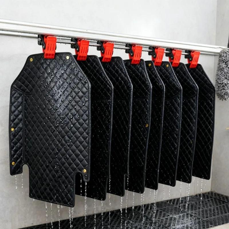 4Pcs Brush Hooks Auto Fasteners Cleaning Floor Pad Clips Carpet Wash Clamps Yoga Mats Fixed Tools Stand Holder Car Accessories