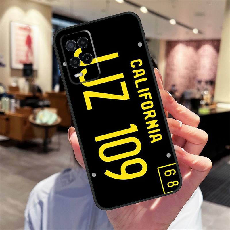 License Plate Number Case For Oppo A40 A60 A80 A18 A38 A58 A78 A98 A16 A76 A96 A15 A17 A77 A74 A94 A54 A57S Cover