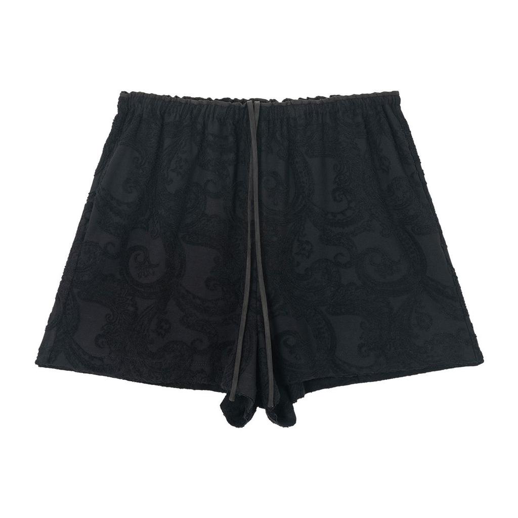COLNE Spring Retro Paisley Wool-Blend Shorts C6068