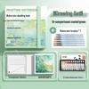 Moyu Watercolor & Acrylic Travel Sketching Set: Portable Palette, Drawing Board, and Book for Painting and Sketching.