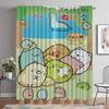 Anti-mosquito Curtains for Living Room Sumikko Gurashi Partition Home Interior Curtains 2 Pieces Blackout Curtain Shades Kitchen