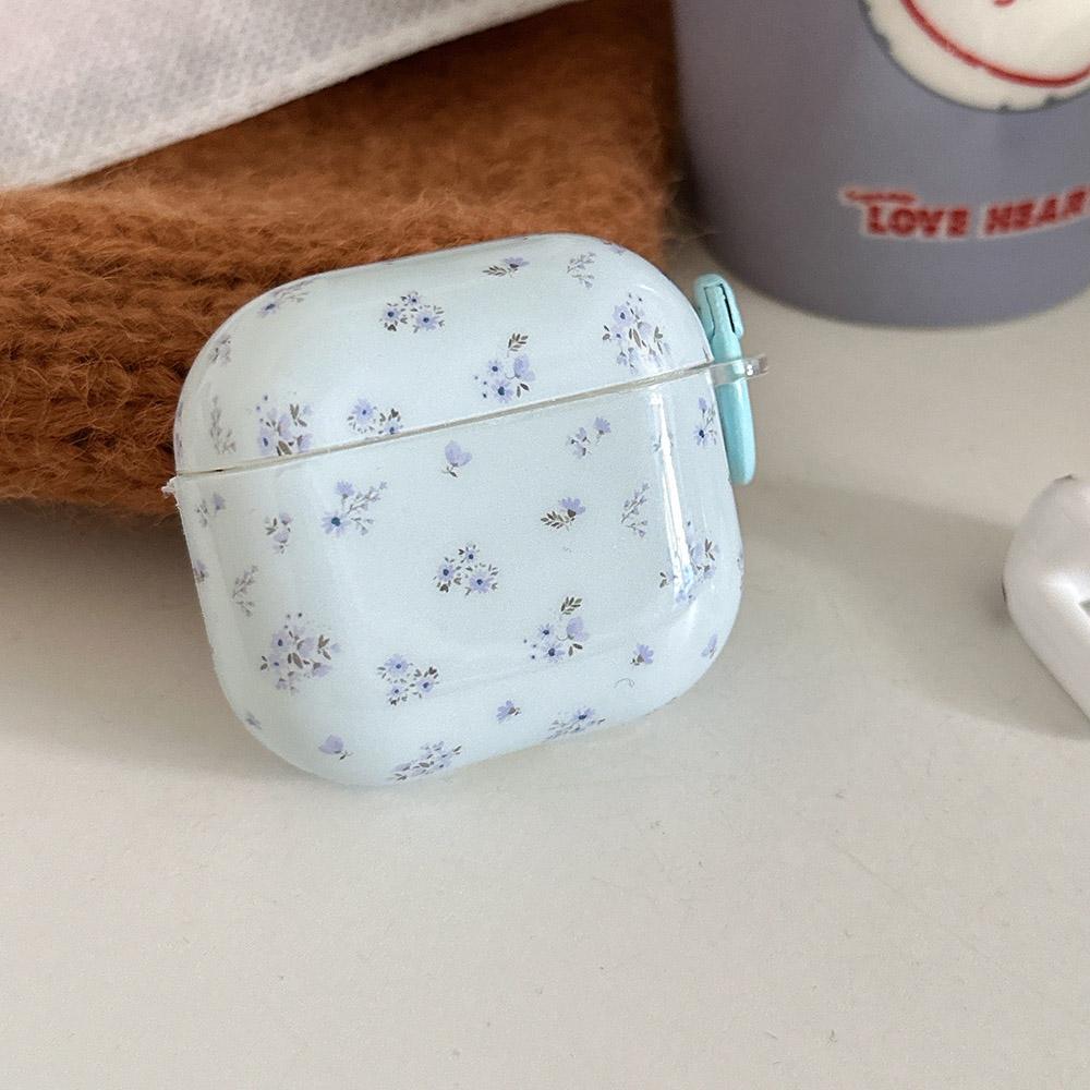 Cute Simple Fresh Flower Gloss Soft Shell Fashion Heart Pendant Suitable Girl Earphone Protection Case for AirPods 1 2 3 4 Pro 2