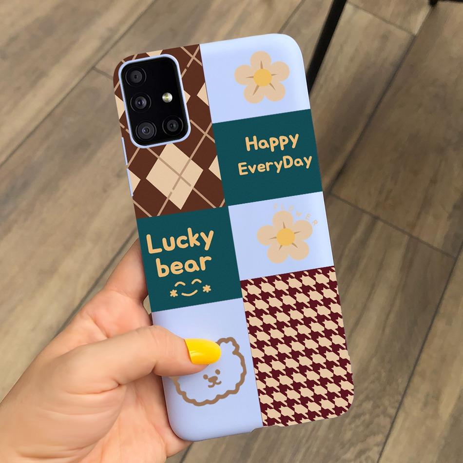 Cute Cartoon Phone Case For Samsung Galaxy M51 M31 Candy Color Soft Silicone Back Cover For Samsung M51 SM-M515F M31 Prime M315F
