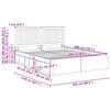 Bed Frame Black 160 x 200 cm Solid Pine Wood