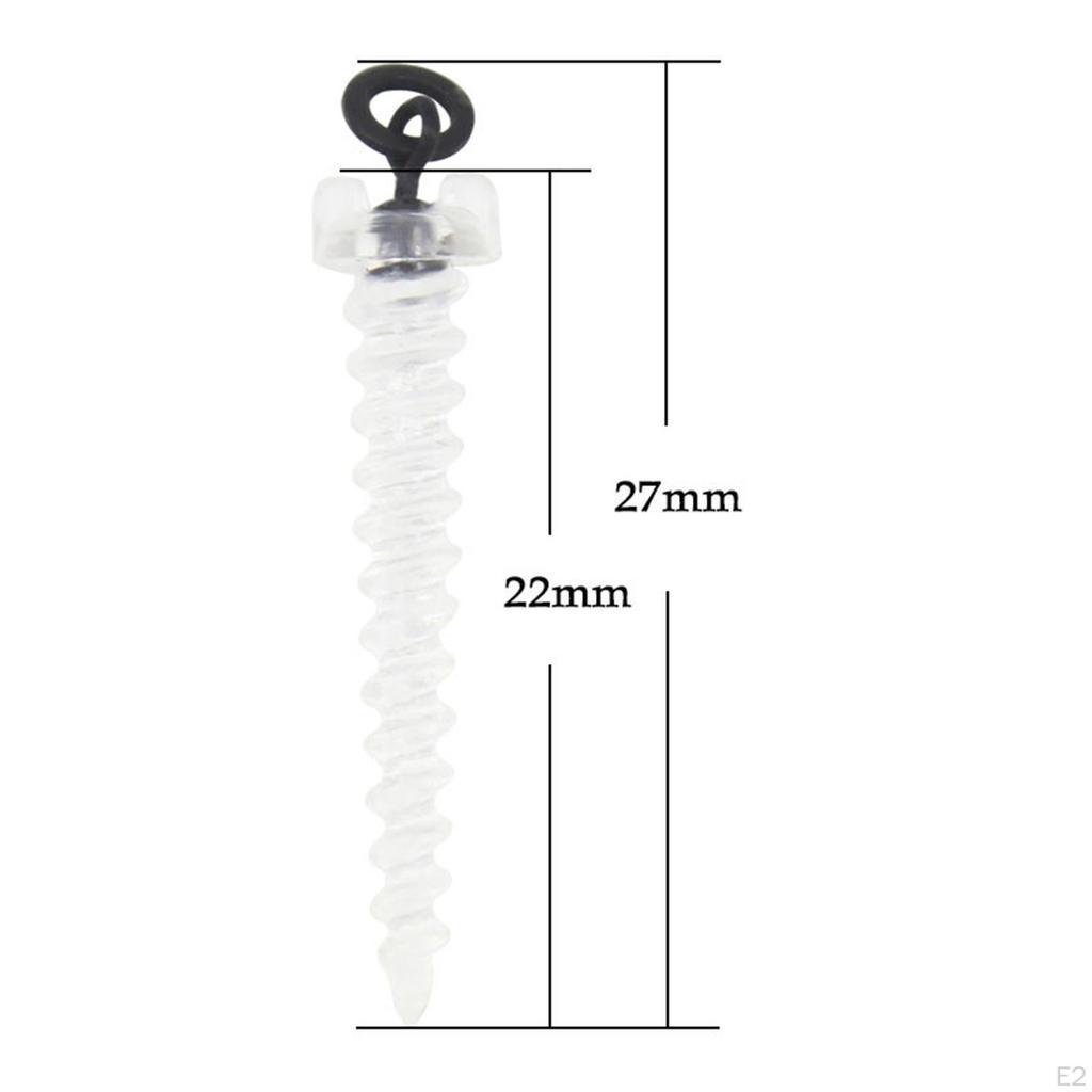 10 Pieces 15mm Boilie Screw Peg with Swivel Accessories Hook Surface Rig for Carp Fishing Boilies