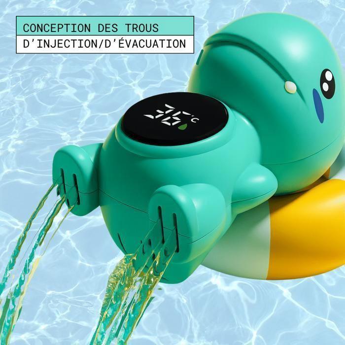 Hello Hippo - Thermomètre Bain Bébé Digital – Flottant, Étanche, 3 Couleurs d’Alerte, Écran Tactile, BPA Free (Poussin)
