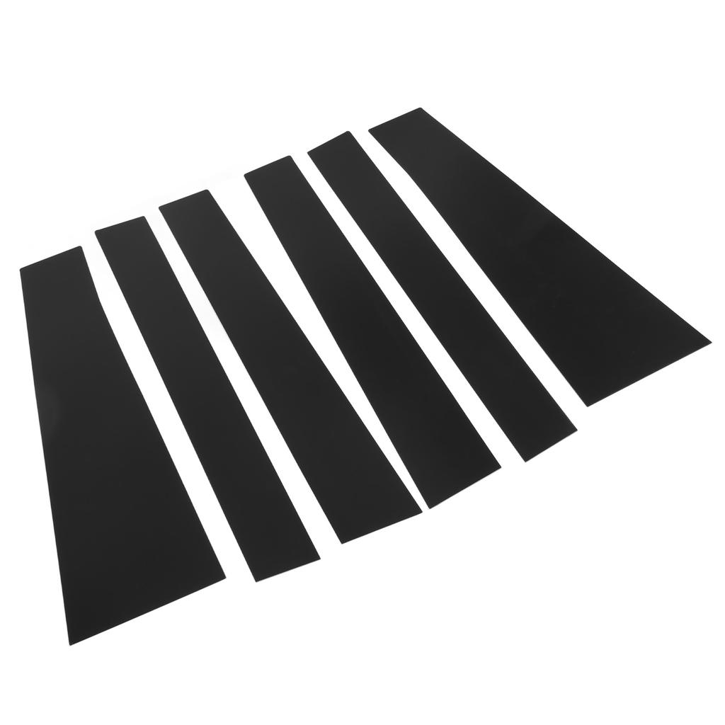 6 st Dekal för Bildörr Fönsterpelare PC Spegel Blank Svart Trimersättning för Sienna 2010–2020