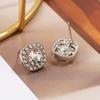 High-End Sparkling Square Imitation Diamond Stud Earrings