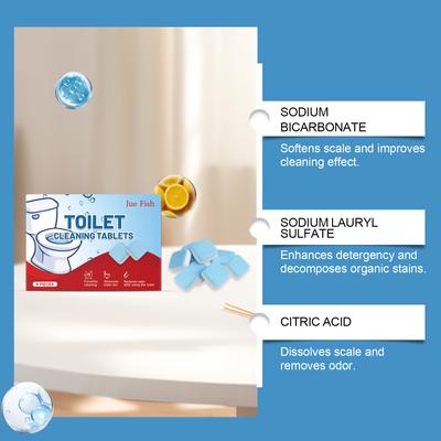 Automatic Toilet Cleaning Tablets Effervescent Bowl Cleaner Fast Stain Remover Deodorant Long-Lasting Fragrance