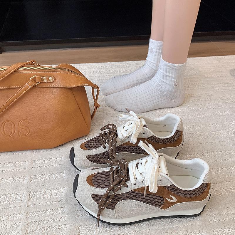 2025 autumn new Korean version of versatile platform German training shoes women's Forrest Gump shoes lightweight outdoor leisure sports running shoes