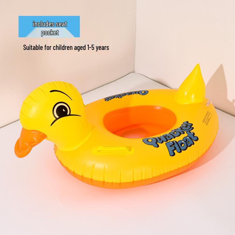 Cartoon Steering Wheel Baby Swimming Seat Ring: Anti-Rollover Underarm Float for Infants and Toddlers