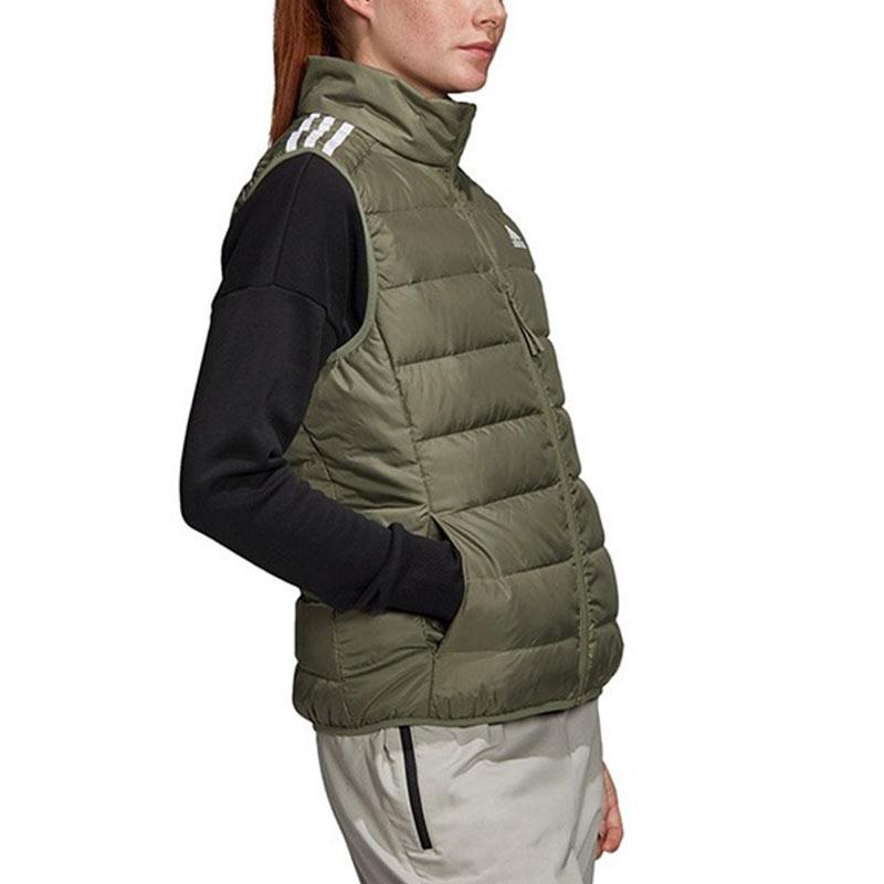 Adidas Casual Windproof Warm Sleeveless Down Vest Women Vests Army-Green GH4587