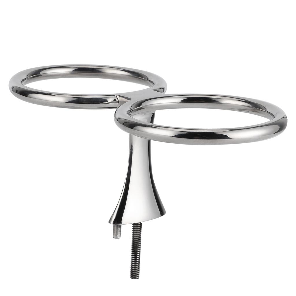 316 Stainless Steel Double Ring Cup Holder Drink Beverage Holder for Marine Boat Yacht Car RV
