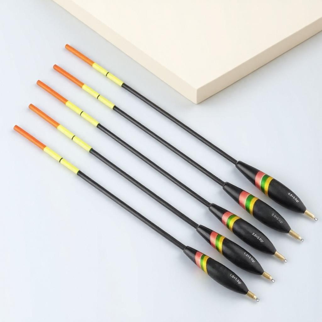 5Pcs 15Pcs High Sensitivity Wood Floats Multi Purpose Fish Feed Baits Tackle Durable Fishing Accessories