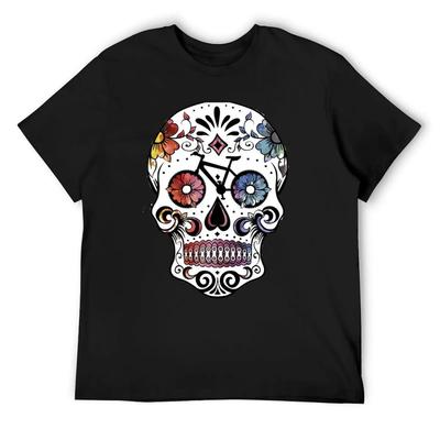 Watercolor Cycling Sugar Skull T-Shirt Football T Shirt Louboutins T-shirts Man Quick-drying Plain T Shirts Men