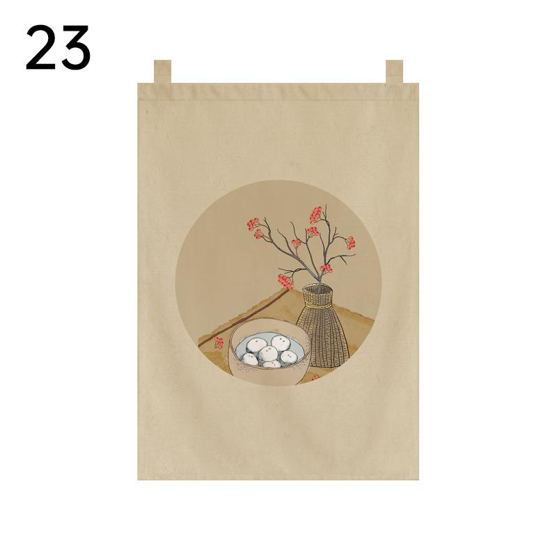 Japanese Short Door Curtain Pastoral Style Sushi Izakaya Kitchen Restaurant Half-curtain Teahouse Tea Room Partition Signboard