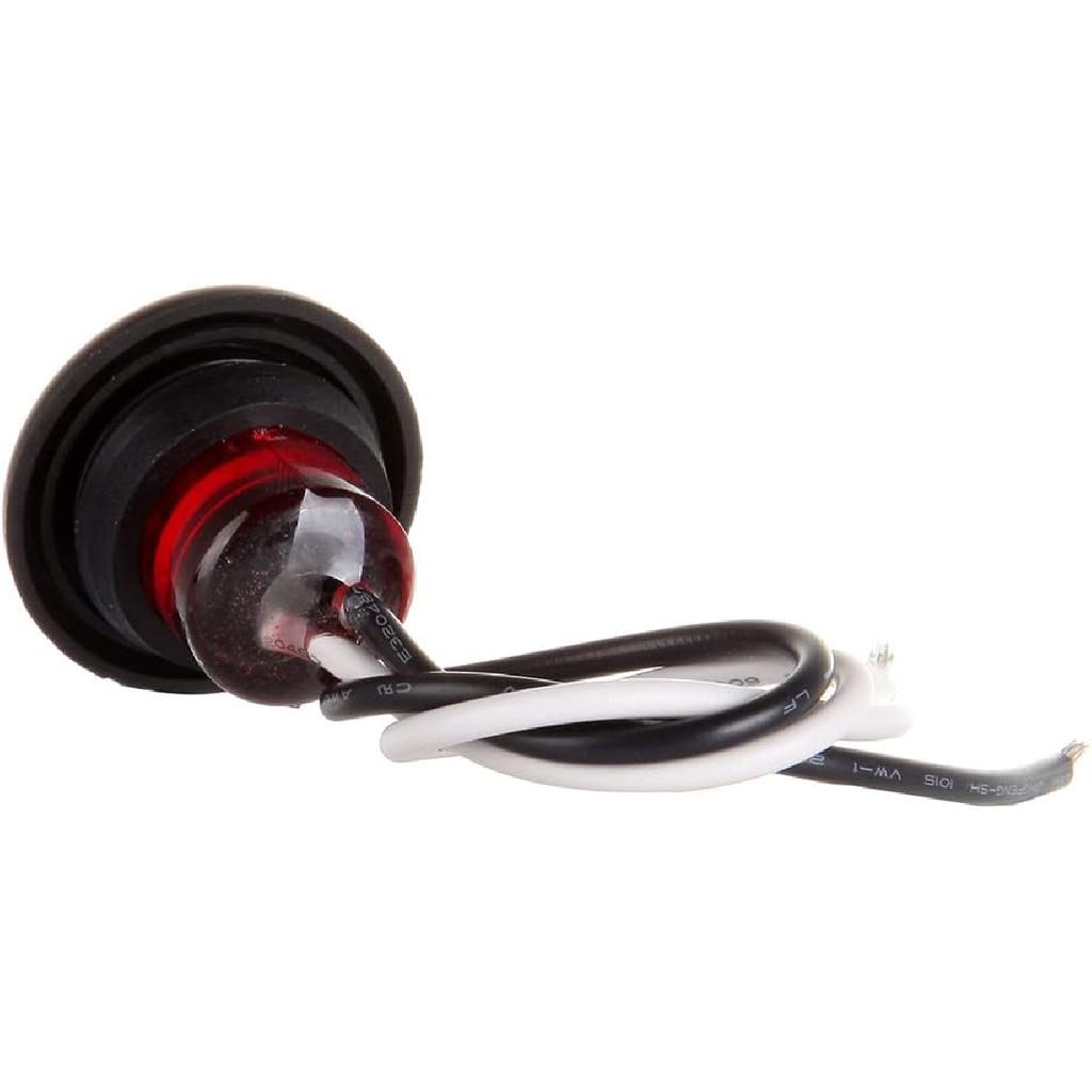 ECCPP Universal 4 Pack 1" Round Red Side Marker Light fit for Truck Pickup Boat Trail LED Side Marker Clearance Identification Light