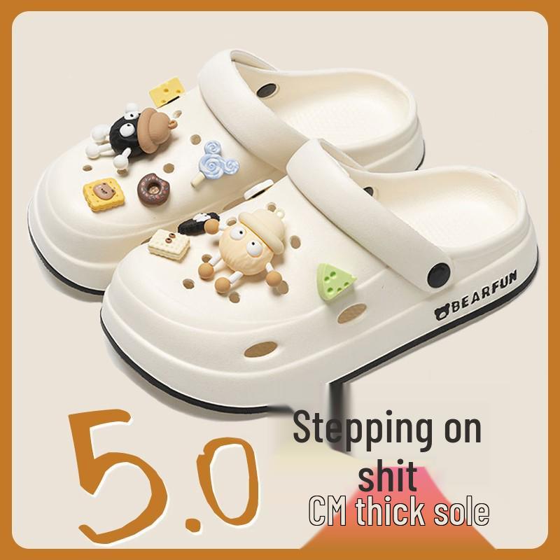 Dámské letní sandály EVA s tlustou podrážkou pro rok 2024 - Protiskluzové plážové pantofle odolné proti zápachu